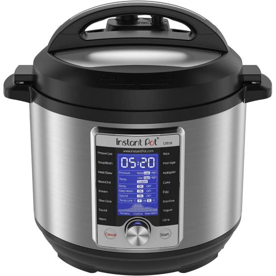 Instant Pot Ultra, 10-in-1 Pressure Cooker, Slow Cooker, Rice Cooker, Yogurt Maker, Cake Maker, Egg Cooker, Sauté, and more, Includes Free App with over 1900 Recipes. Stainless Steel, 6 Quart