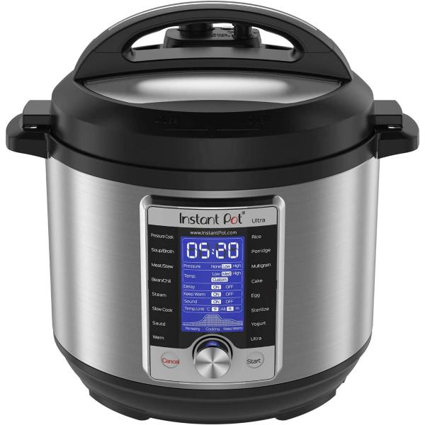 Instant Pot Ultra, 10-in-1 Pressure Cooker, Slow Cooker, Rice Cooker, Yogurt Maker, Cake Maker, Egg Cooker, Sauté, and more, Includes Free App with over 1900 Recipes. Stainless Steel, 6 Quart