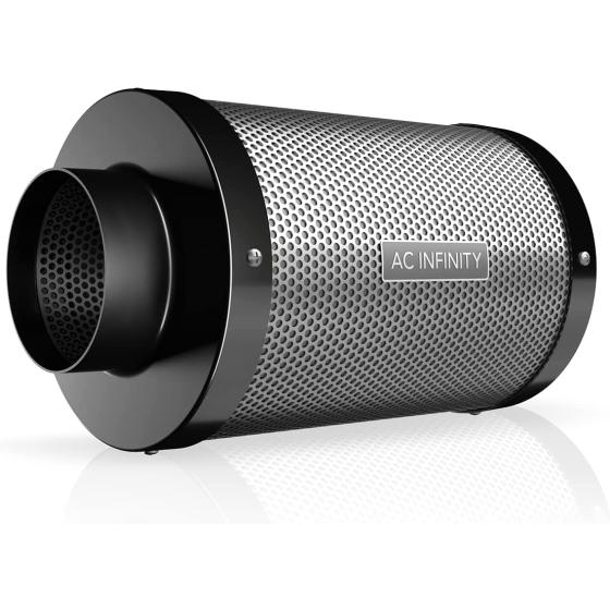 AC Infinity Air Carbon Filter 4" with Premium Australian Virgin Charcoal, for Inline Duct Fan, Odor Control, Hydroponics, Grow Rooms