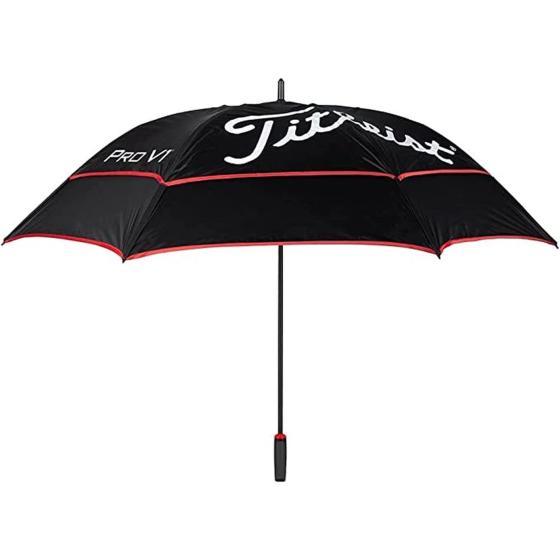 Titleist Tour Double Canopy Golf Umbrella Black/Black/Red