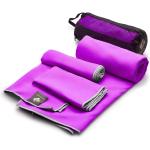 OlimpiaFit Quick Dry Towel - 3 Size Pack of Lightweight Microfiber Travel Towels w/Bag - Fast Drying Towel Set for Camping, Beach, Gym, Backpacking, Sports, Yoga & Swim Use