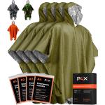 PREPARED4X Emergency Rain Poncho with Mylar Blanket Liner - Survival Blankets for Car - Heavy Duty, Waterproof Camping Gear, Tactical Prepper Supplies