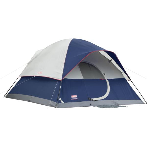 Coleman Elite Sundome? 6-Person Tent,Blue,144" L x 120" W x 72" H