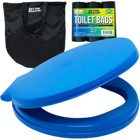 Portable Toilet for Camping Toilet Bucket Toilet Seat Set with Lid for Boating Outdoor Camp Travel Boat - Kit Potty Waste Bags and Case Cover - 5 Gal & 8 Gallon Buckets Emergency Bathroom for Adults