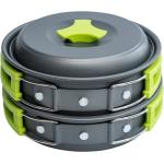 MalloMe Camping Cookware Mess Kit for Backpacking Gear – Camping Cooking Set - Backpack Camping Pot and Pans Set - Portable Camping Stove and Backpacking Stove Compatible - Camp Accessories Equipment