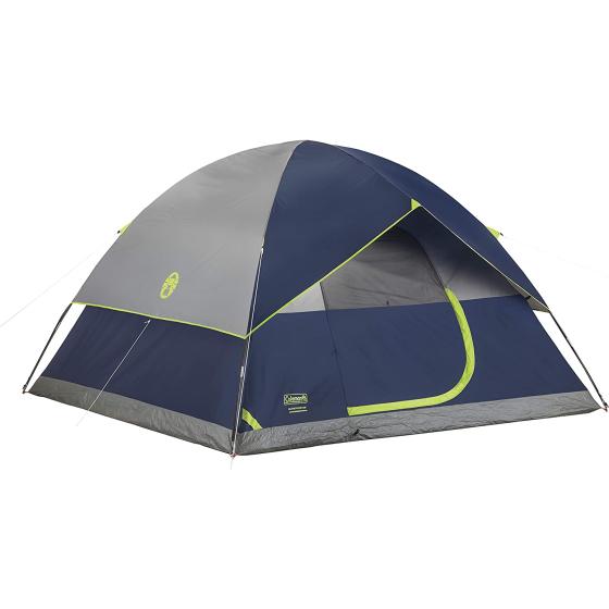 Coleman Sundome Camping Tent, 2/3/4/6 Person Dome Tent with Easy Setup, Included Rainfly and Weathertec Floor to Block Out Water, 2 Windows and 1 Ground Vent for Air Flow with Charging E-Port Flap