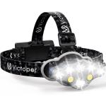 Victoper Rechargeable Headlamp, 8 LED 18000 High Lumen Bright Head Lamp with Red Light, Lightweight USB Head Light, 8 Mode Waterproof Head Flashlight for Outdoor Running Hunting Camping Gear, Black