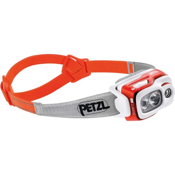 Petzl, Swift RL Rechargeable Headlamp with 900 Lumens & Automatic Brightness Adjustment, Orange