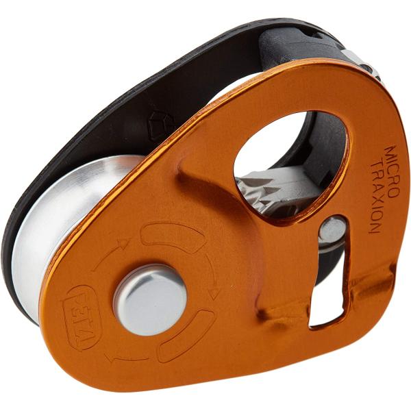 Petzl Unisex_Adult Seilrollen Micro Traxion Cable Pulley, Yellow, Standard Size