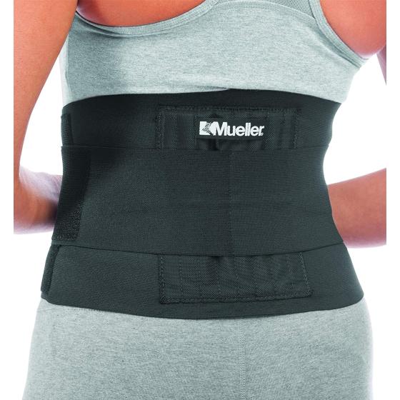 Mueller Sports Medicine Adjustable Back Brace, Back Support, for Men and Women, Black, One Size