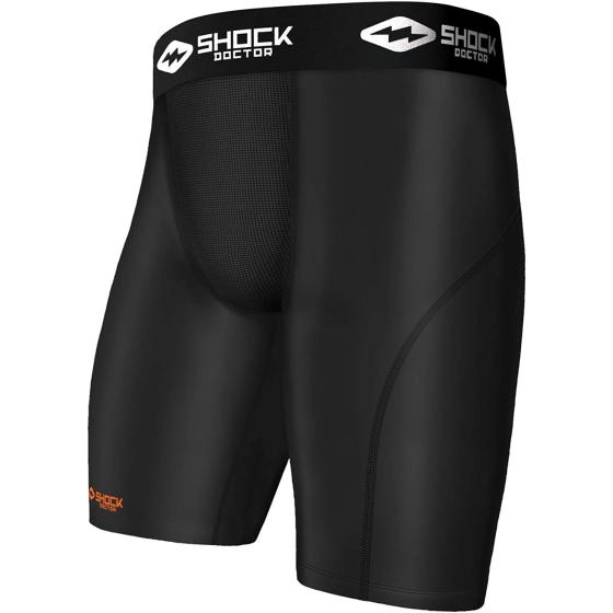 Shock Doctor Compression Shorts with Cup Pocket. Supporter Underwear (Cup NOT included). Baseball, Hockey. Youth & Adult