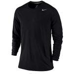 Nike 耐克 男式 Legend 长袖 T 恤, 黑色/碳杂色/哑光银色
