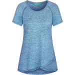 Kimmery Woman Raglan Sleeve Round Neck Irregular Hem Yoga Workout Shirt Sizes M-3XL