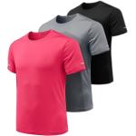 ATHLIO 2 or 3 Pack Men's Workout Running Shirts, Sun Protection Quick Dry Athletic Shirts, Short Sleeve Gym T-Shirts