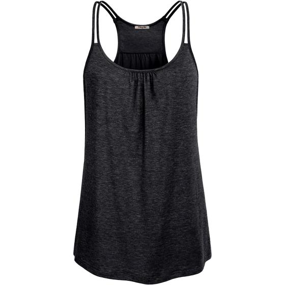 Hibelle Womens Scoop Neck Cute Racerback Yoga Workout Tank Top