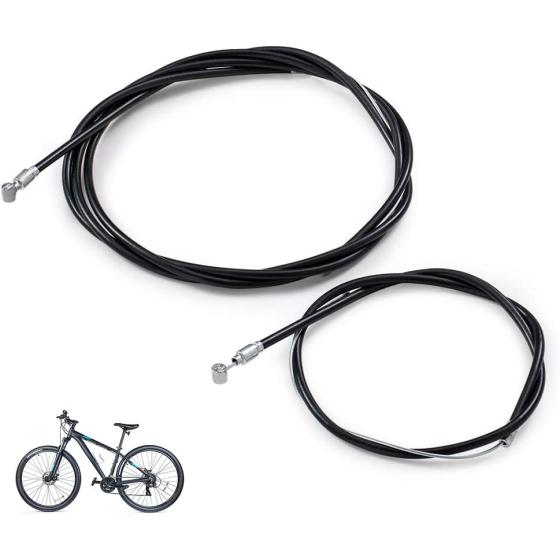 Deapher 1 Pair Bike Brake Cable, Front and Rear Brake Cable for Mountain Bike, Bike Brake Wire Set for Road Bike and Common Bike (BLACK1)