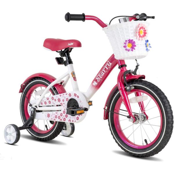 JOYSTAR Starry Kids Bike for Girls Ages 3-9 Years Old, 14 16 18 Inch Children's Bicycle with Training Wheels and Basket, Kids' Bicycles, Multiple Colors