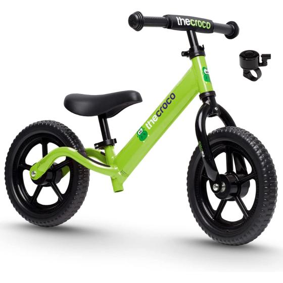 The Original Croco Ultra Lightweight and Sturdy Balance Bike. 3 Models for 2, 3, 4 and 5 Year Old Kids. Unbeatable Features. Toddler Training Bike, No Pedal. The lightest and Most Equipped Green