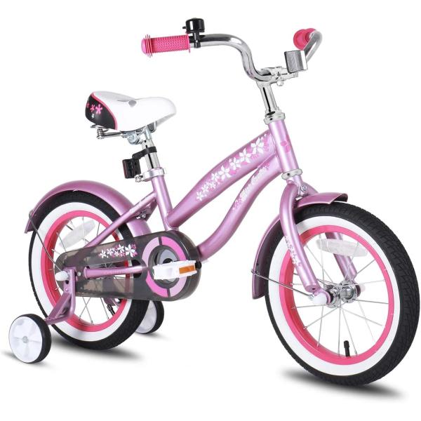 JOYSTAR 12" 14" 16" Kids Cruiser Bike for Ages 2-7 Years Old Girls & Boys, Kids Bike with Training Wheels & Coaster Brake, Single Speed Cruiser Bicycles for Children