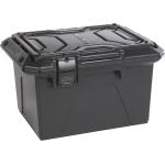 Plano Ammo Crate, Black, Lockable Plastic Ammunition Storage Box, Water-Resistant Protection with Interlocking Foam and Removable Dividers