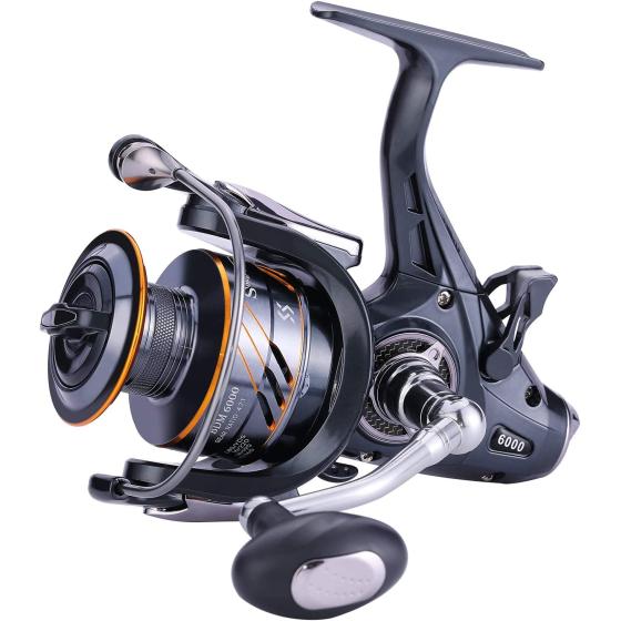 Sougayilang Carp Spinning Reel 5+1 Shielded Stainless Steel BB - Carbon Fiber Drag for Fishing Action Bait Feeder Standard Fishing Reel Runner for Freshwater
