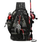 FISKINER Pro Fishing Backpack Creative Fishing Bag Fishing Tackle Storage Bag Outdoor Shoulder Backpack for Fishing Hiking Camping Hunting - Fishing Gear Bag Usefull Fishing Gifts for Men