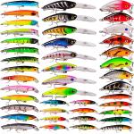 BAIKALBASS Bass Fishing Lures Kit Set Topwater Hard Baits Minnow Crankbait Pencil VIB Swimbait for Bass Pike Fit Saltwater and Freshwater
