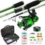 Ghosthorn Fishing Rod and Reel Combo, Graphite Telescoping Fishing Pole Collapsible Portable Travel Kit with Carrier Bag for Freshwater Fishing Gift for Men