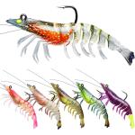 TRUSCEND Pre-Rigged Crayfish Soft Lures with VMC Hook, Premium Durable TPE Shrimp Fishing Lures for Freshwater or Saltwater, Bass Fishing Jigs for Trout Crappie, Amazing Fishing Gifts for Men