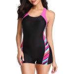 sand's coast Womens Boyleg One Piece Athletic Swimsuits with Shorts Sport Lap Bathing Suit Racerback Swimwear for Teens Girl