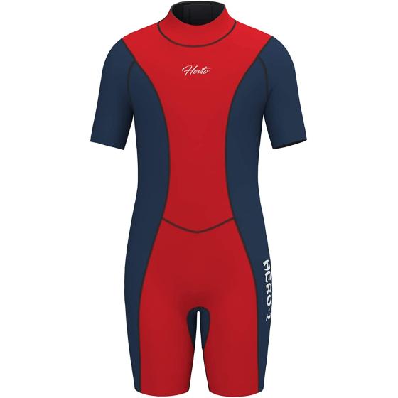 Hevto Wetsuits Kids and Youth 3/2mm Neoprene Full Shorty Suits Surfing Swimming Diving Keep Warm for Water Sports