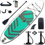 Aqua Plus 6inches Thick Inflatable SUP for All Skill Levels Stand Up Paddle Board,Paddle,Double Action Pump,ISUP Travel Backpack, Leash,Shoulder Strap,Youth,Adult Inflatable Paddle Board