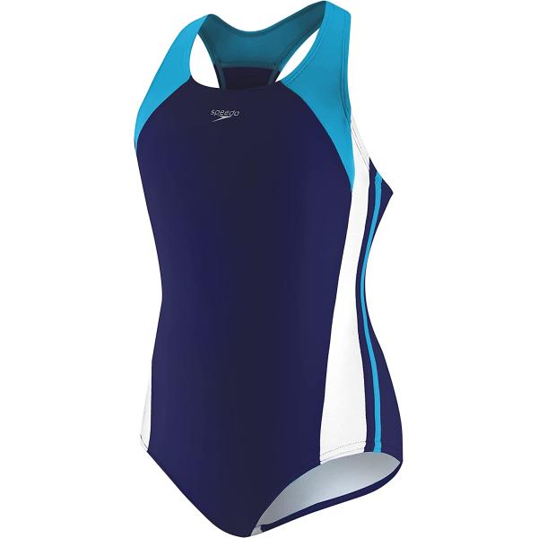 Speedo Girl's Swimsuit One Piece Infinity Splice Thick Strap