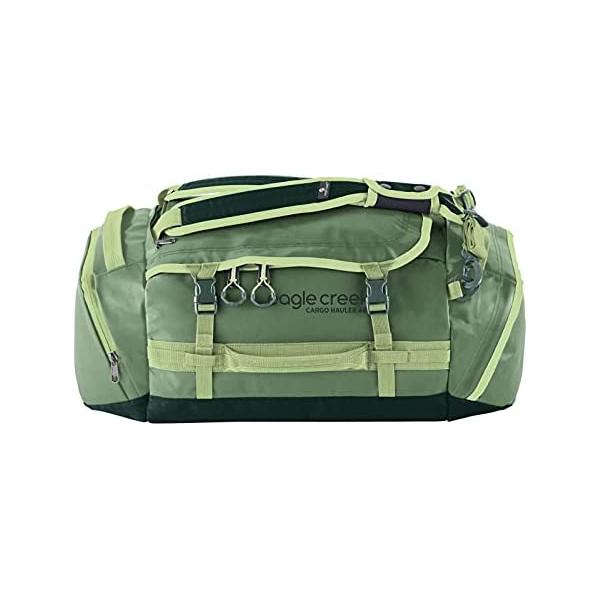 Eagle Creek Cargo Hauler 60L Duffel Bag for Travel with Made with Water-Repellent, Abrasion-Resistant TPU Fabric with Backpack Straps and U-Lid with Storm Flaps, Mossy Green