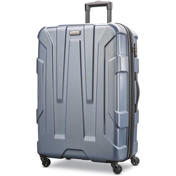 Samsonite Centric Hardside Expandable Luggage with Spinner Wheels, Blue Slate, Checked-Large 28-Inch