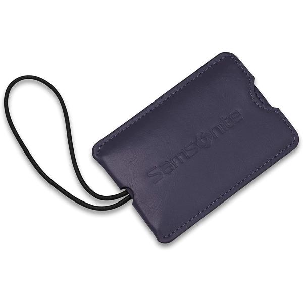 Samsonite Vinyl 2-Pack Rectangle Luggage ID Tags, Evening Blue, One Size