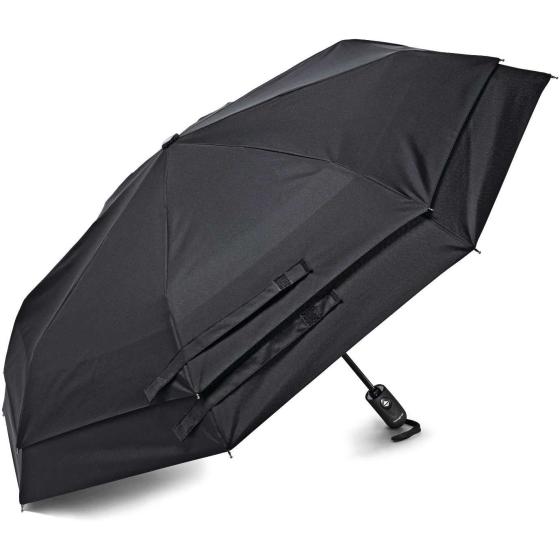 Samsonite Windguard Auto Open/Close Umbrella, Black, One Size