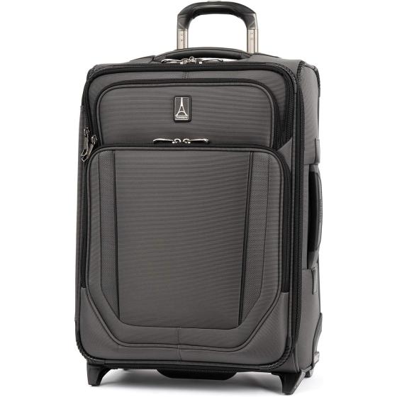 Travelpro Crew Versapack Softside Expandable Upright 2 Wheel Luggage, Men and Women, Titanium Grey, Carry-On 21-Inch