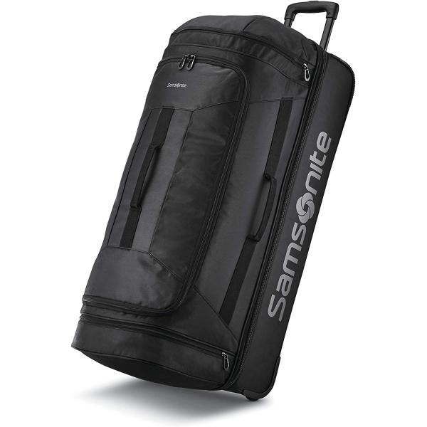 Samsonite Andante 2 Wheeled Rolling Duffel Bag, All Black, 32-Inch