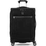 Travelpro Platinum Elite Softside Expandable Luggage, 8 Wheel Spinner Suitcase, TSA Lock, Men and Women, Shadow Black, Checked-Medium 25-Inch