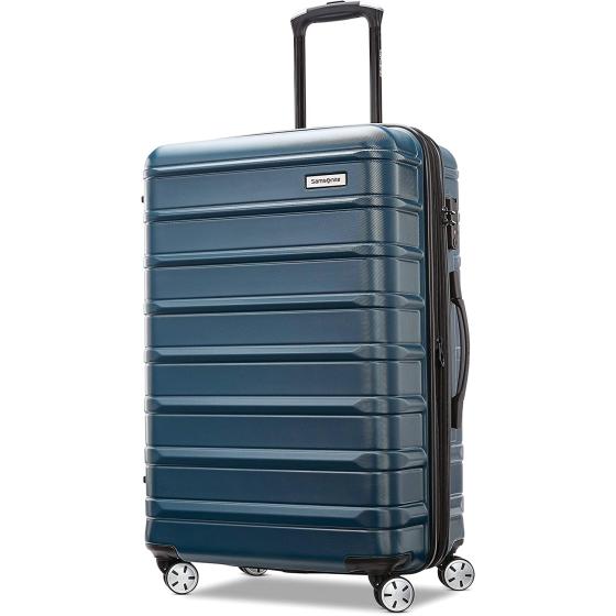 Samsonite Omni 2 Hardside Expandable Luggage with Spinner Wheels, Checked-Medium 24-Inch, Nova Teal