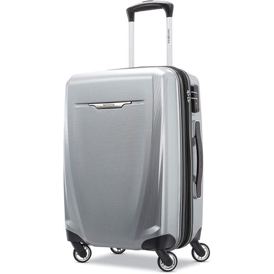 Samsonite Winfield 3 DLX Hardside Expandable Luggage with Spinners, Carry-On 20-Inch, Silver