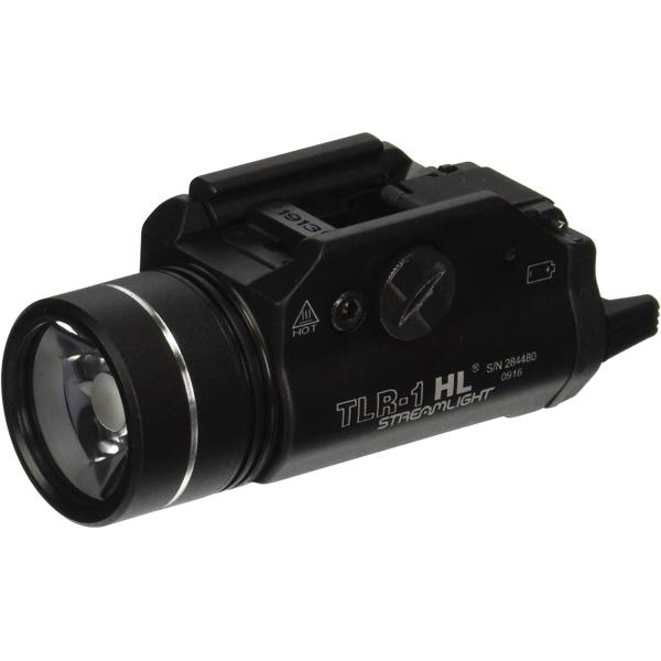 Streamlight 69264 TLR-1 HL 1000-Lumen Weapon Light Earless With Rail Locating Keys, Black