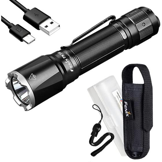 Fenix TK16 v2.0 Tactical Flashlight, 3100 Lumen Long Throw, USB-C Rechargeable , with LumenTac Organizer