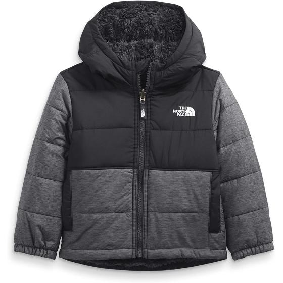 THE NORTH FACE Toddler Reversible Mount Chimbo Full Zip Hooded Jacket, Asphalt Grey Heather, 3T