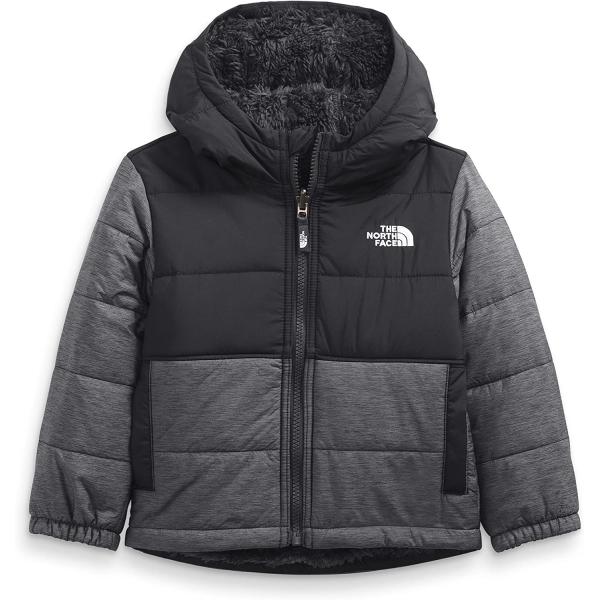 THE NORTH FACE Toddler Reversible Mount Chimbo Full Zip Hooded Jacket, Asphalt Grey Heather, 3T