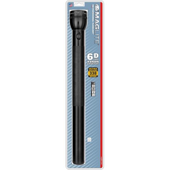 Maglite Heavy-Duty Incandescent 6-Cell D Flashlight, Black - S6D016