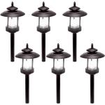 Westinghouse Outdoor Landscape Lighting & Accessories - 100 Lumen Low Voltage Landscape Lights - LED Landscape Path Lights - Low Voltage Pathway Lights Wired (Bronze, 6 Pack)