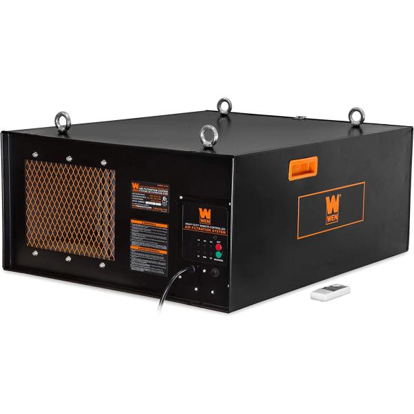 WEN 3417 3-Speed Remote-Controlled Industrial-Strength Air Filtration System (556/702/1044 CFM)