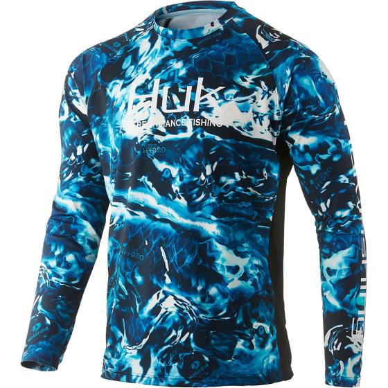 HUK Men's Pursuit Camo Vented Long Sleeve 30 UPF Fishing Shirt